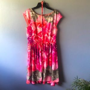 Floral fit and flare dress